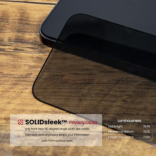 Dán màn hình cường lực Full viền chống nhìn trộm Zeelot SOLIDsleek iPhone 13 Series (hỗ trợ Kit dán) - Hàng chính hãng