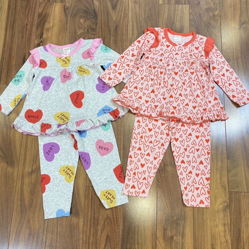 Bộ dài tay nhún vai bèo gấu cotton borip bé gái (Sz 10-22kg)