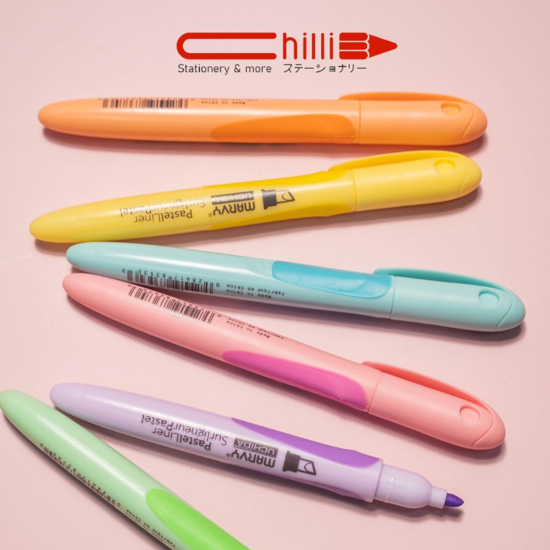 Bút highlight pastel Uchida Marvy 8000 tone pastel nhiều màu xinh xắn CHILLI