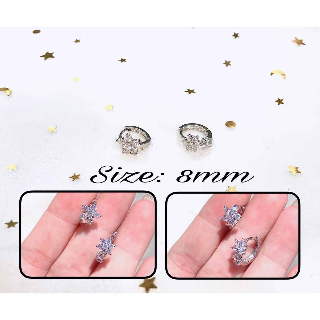 KHUYÊN TAI VÒNG ĐÍNH ĐÁ CAO CẤP/ KHUYÊN THÉP Y TẾ KO HAN RỈ