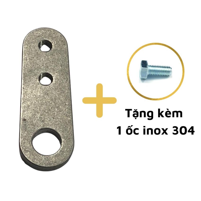 Pat inox 304 gắn đèn trợ sáng L4X chân kiếng TikTakMoto