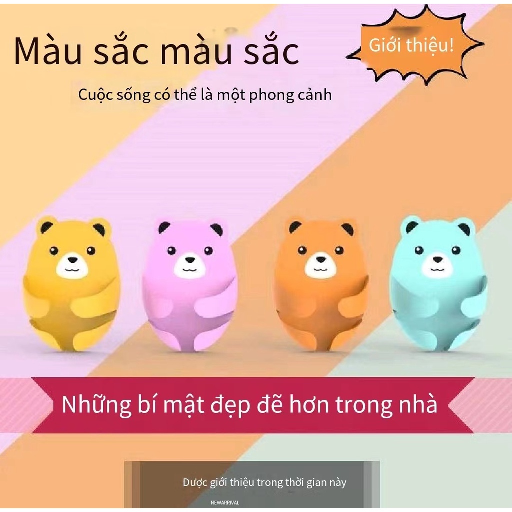 Giá Đỡ Phích Cắm Điện Dán Tường Hình Gấu Hoạt Hình Không Cần Đục Lỗ