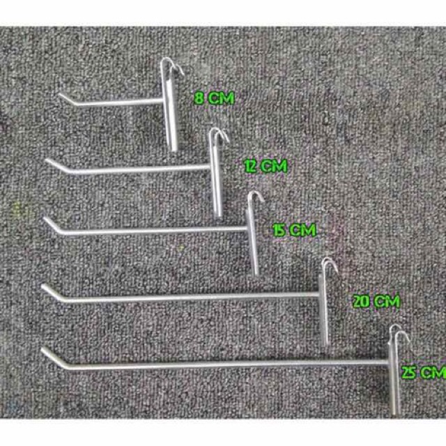 Móc cài lưới, thanh treo đồ inox treo đồ tiện lợi 10cm, 15cm, 20cm, 25cm, 30cm tay cài lưới inox