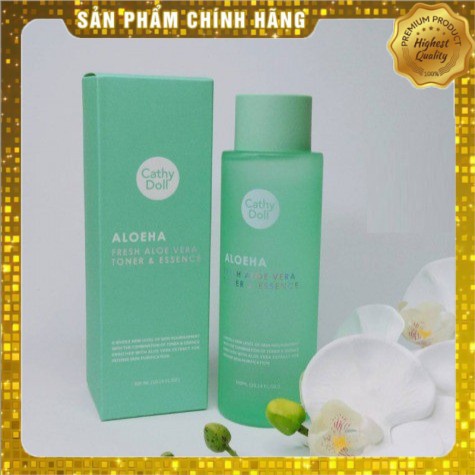 Nước hoa hồng lô hội tươi Cathy Doll AloeHa Fresh Aloe Vera Toner & Essence 300ml cân bằng và cấp ẩm cho da | BigBuy360 - bigbuy360.vn