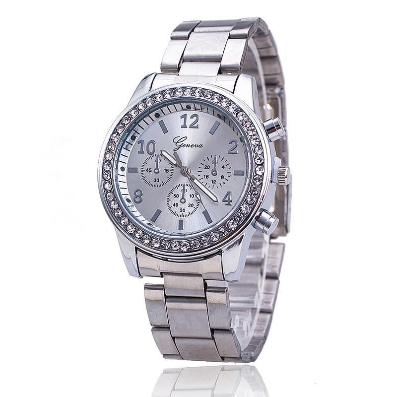 Đồng hồ quartz đính đá xi mạ 1432 | BigBuy360 - bigbuy360.vn