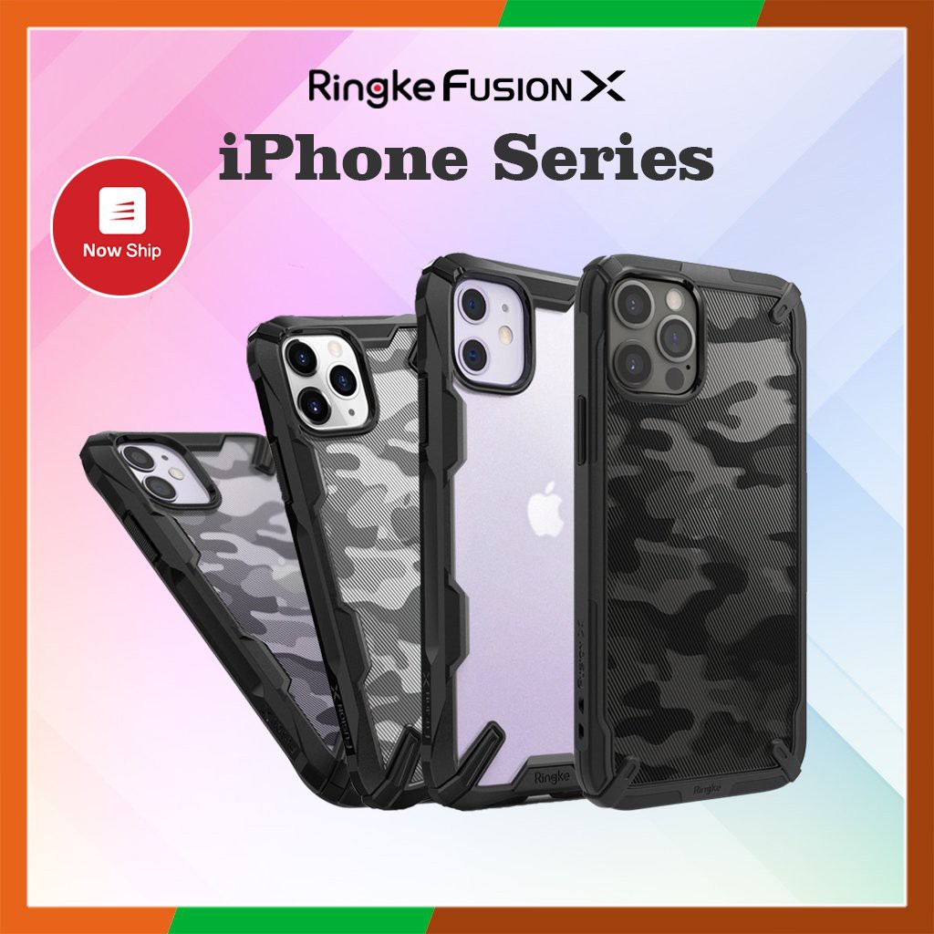 Ốp lưng Iphone 12 Pro Max, 11, 11 Pro Max chống sốc Ringke Fusion X chính hãng Korea