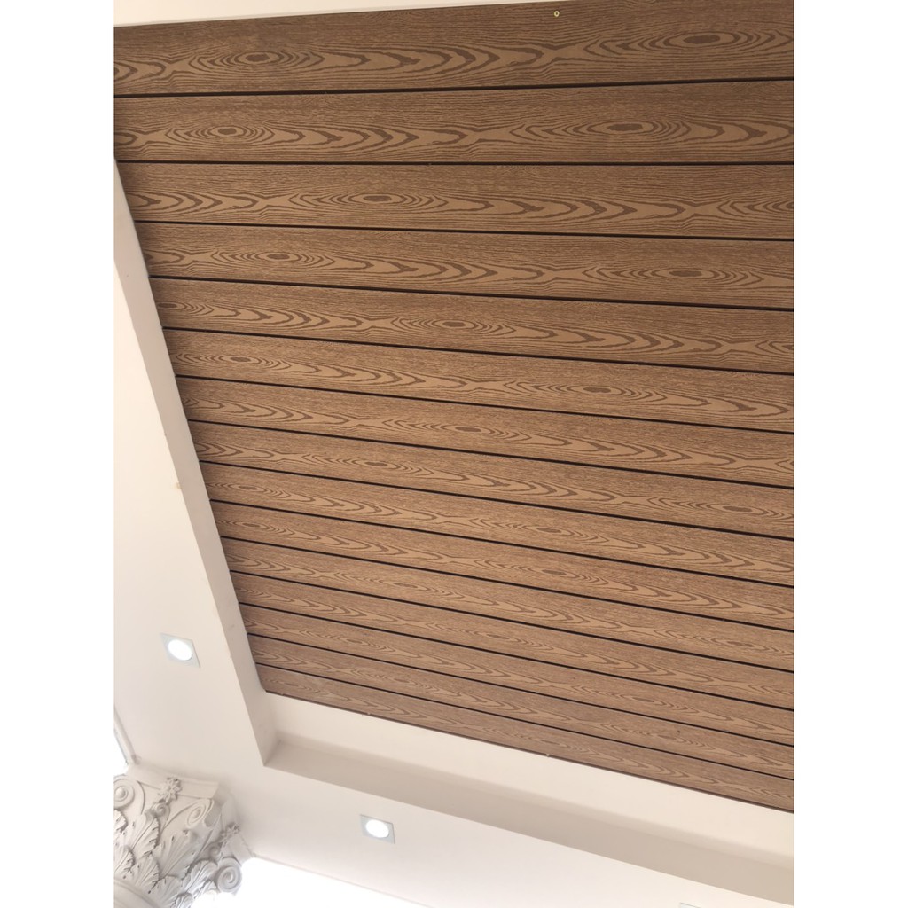 Tấm ốp trần, tường gỗ nhựa 2D composite ngoài trời  kT 148*21*2200mm, chịu nắng mưa