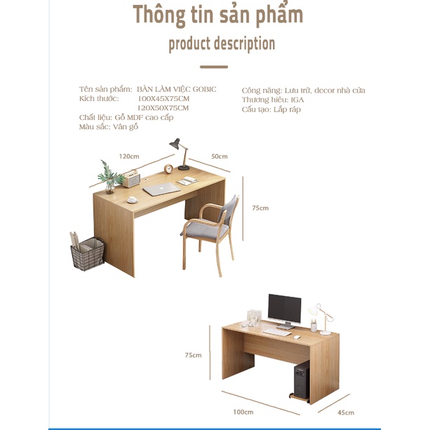 Bàn Làm Việc GAPI Phong Cách Hiện Đại - GP153