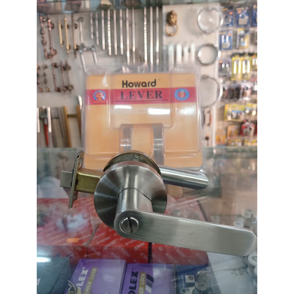 Khóa tròn gạt Howard inox màu trắng inox - BH 24 tháng
