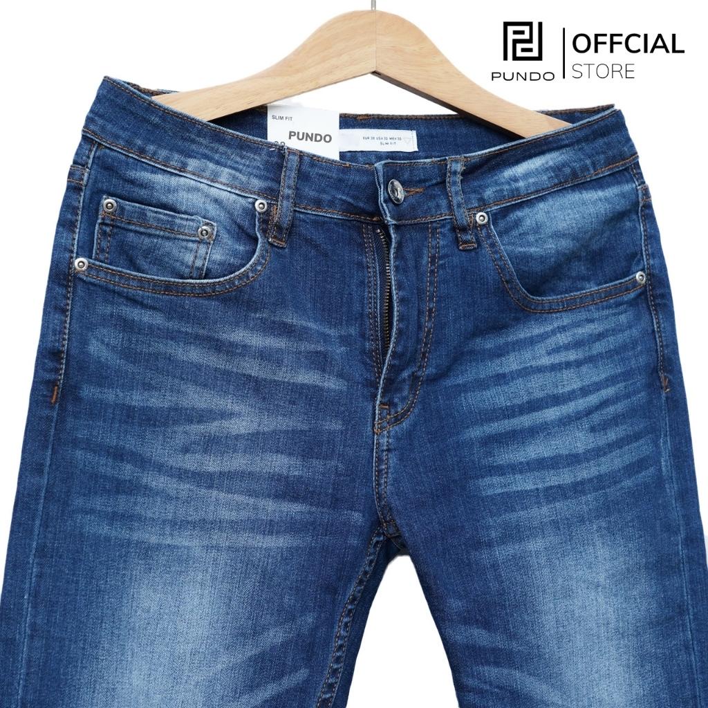 Quần jean nam dài 2 màu basic chất cotton jean cao cấp dễ phối PUNDO QJPD06