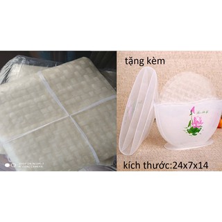 Bánh tráng nhúng Bình Định tặng kèm khay đựng bánh.