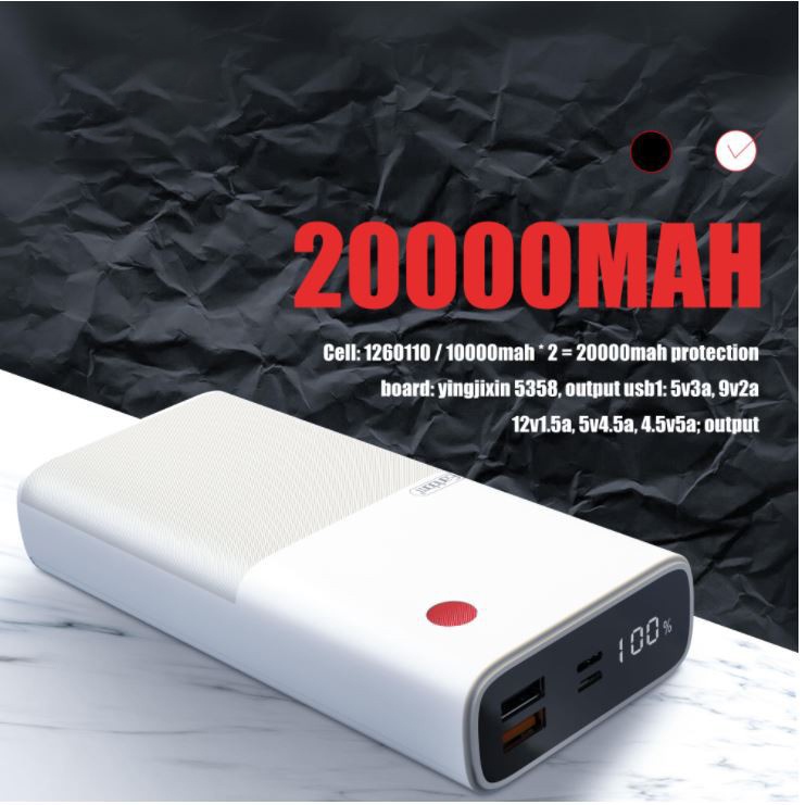 Sạc dự phòng 20000mAh Earldom PD-05 với 2 cổng ra USB hỗ trợ sạc nhanh 22W