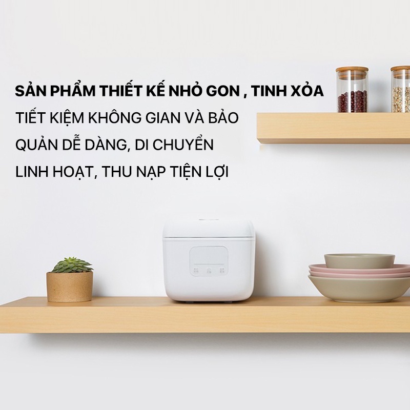 Nồi Cơm Điện Thông Minh Xiaomi ZHIWUZHU 4L kết nối app Mi Home chống dính Daikin PFA - Minh Tín Shop