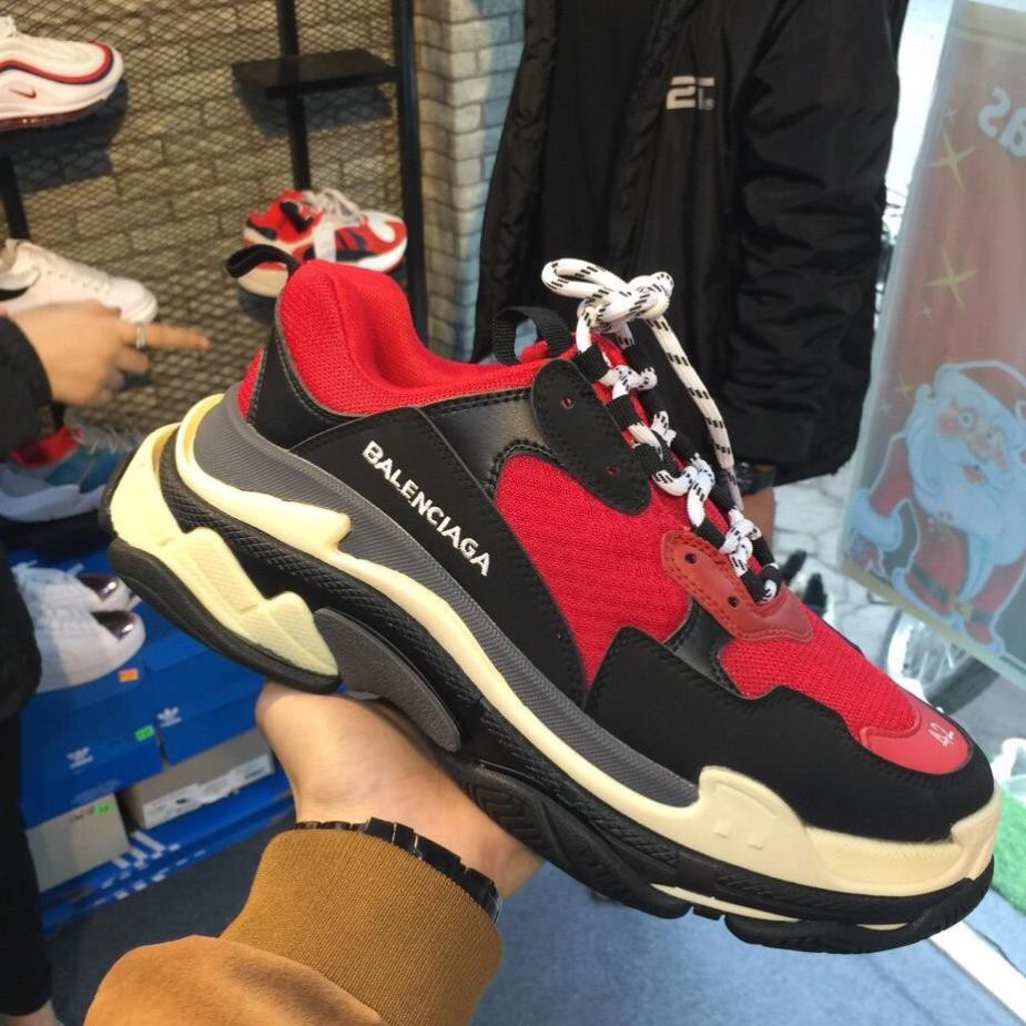 Xả Xả Giày Sneaker BL Triple S đỏ (fullbox,tag,túi,giấy gói) 2020 new 🍀 Xịn / hot ' / .
