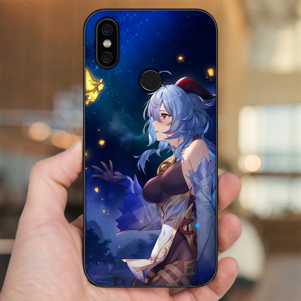Ốp lưng Xiaomi Mi A2, Redmi 6X viền đen in hình Ganyu Genshin Impact