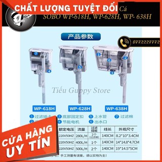 Lọc thác treo thành hồ cá chuyên dụng sobo wp 618h, wp 628h, wp 638h