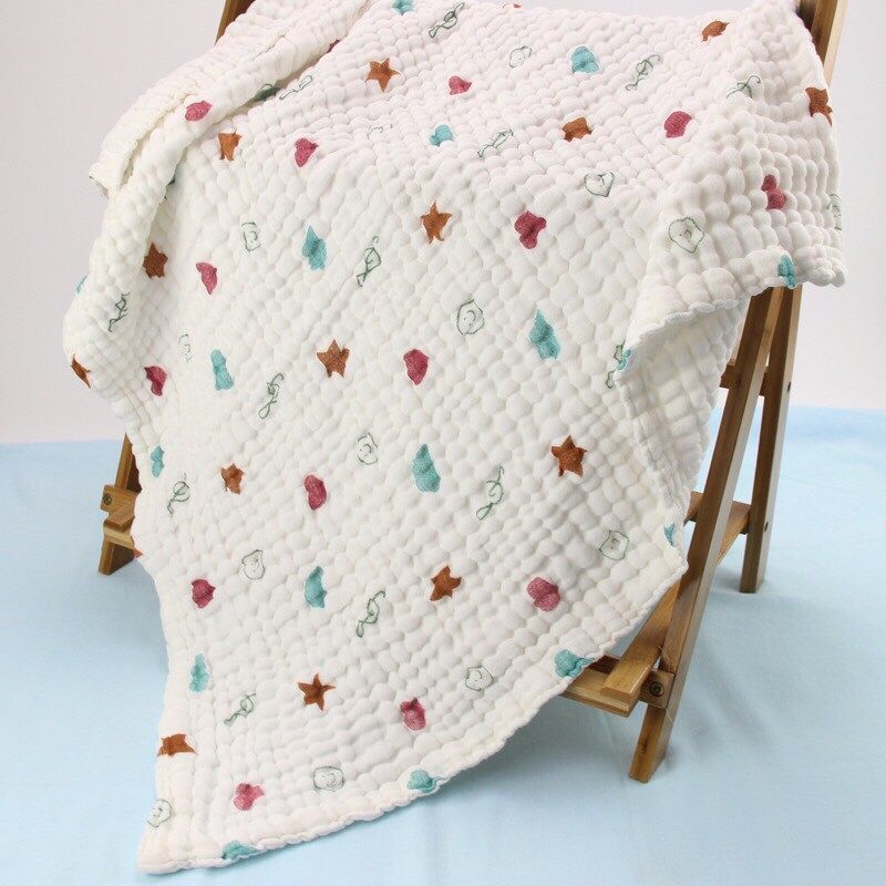 Chăn xô, khăn tắm 6 lớp xuất Nhật cho bé kích thước 105x105 cm