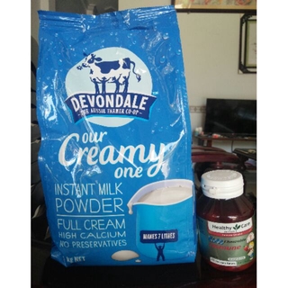 Sữa tươi nguyên kem dạng bột devondale 1kg Úc