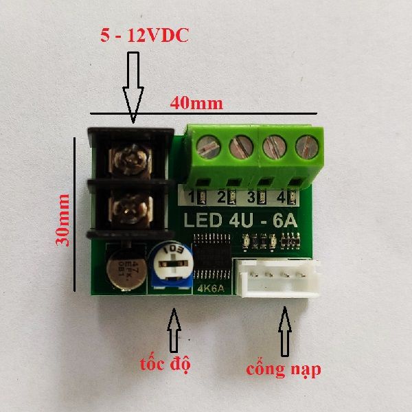 MẠCH ĐIỀU KHIỂN 4 CỔNG (6A/CỔNG)