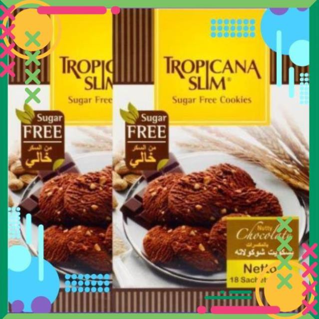 COMBO 2 HỘP Bánh Quy Ăn Kiêng Cao Cấp Tropicana Slim Chocolate 200g Cho Người Ăn Kiêng VÀ Tiểu Đường