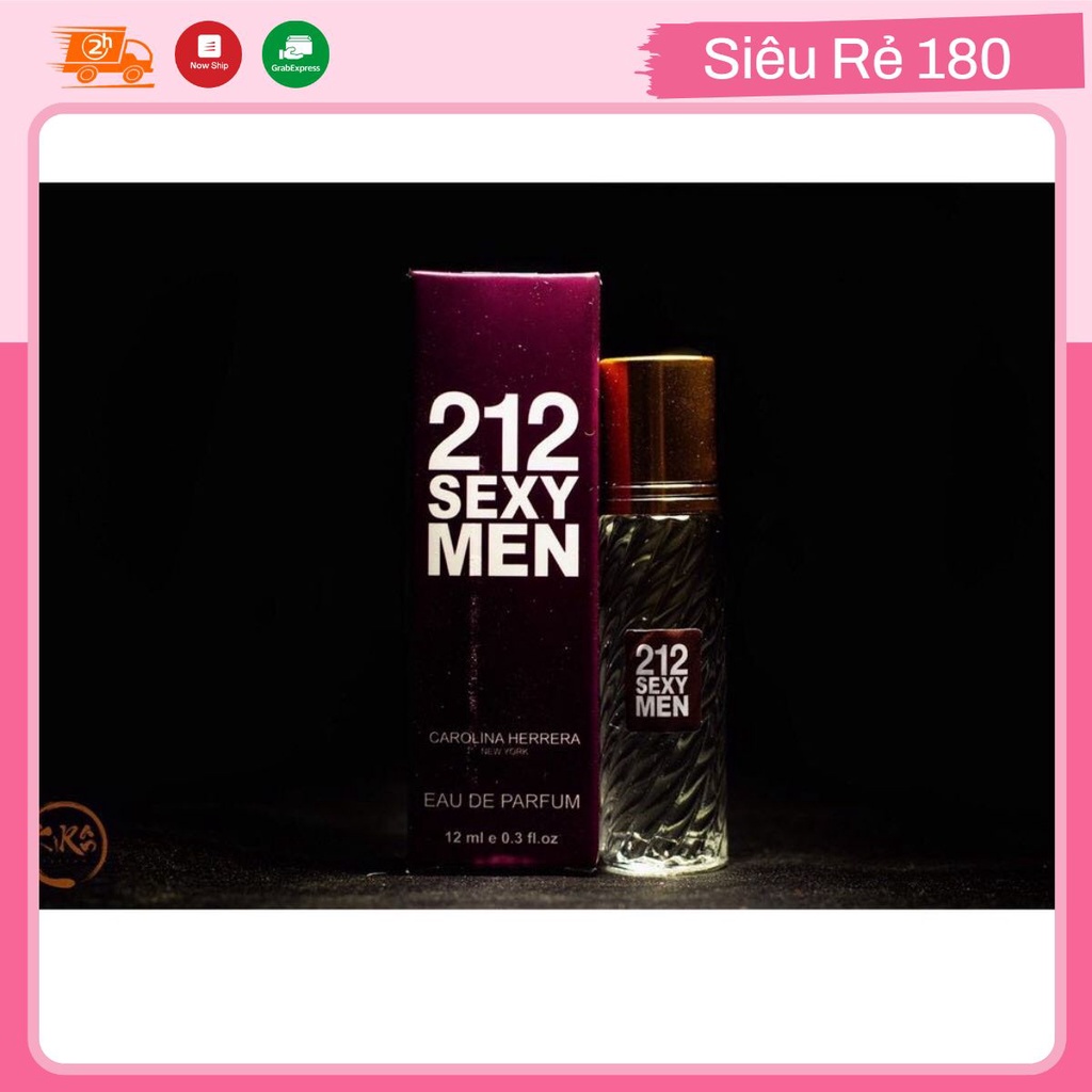 Shop Mới Sale 50% - Nước hoa mini Pháp Hparfum 212 Sexy Men Nam dạng lăn 12ml