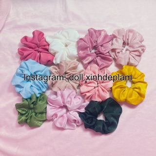 SCRUNCHIES Cột tóc voan lụa tơ óng ánh size siêu to