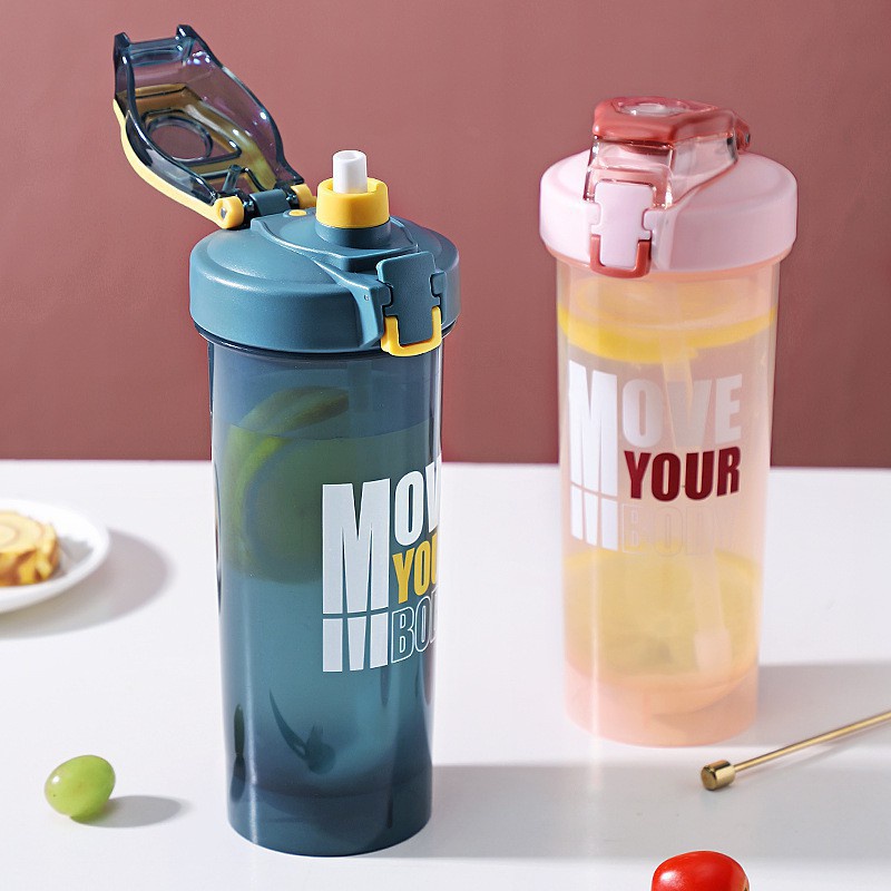 Bình Nước Tập Gym, Thể Thao Tổng DT 800ML Có Con Lắc