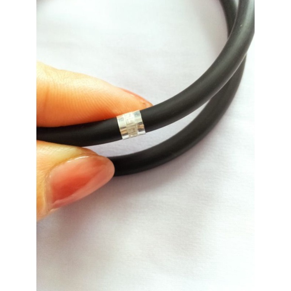 Vòng đeo cổ nam size 5li cao su bọc đầu rồng bạc 925 vĩnh viễn bảo hành đẳng cấp thời trang tiện lợi