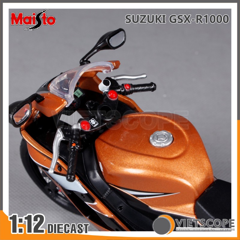 Mô hình xe mô tô SUZUKI GSX-R1000 tỉ lệ 1:12 hãng Maisto - Mô hình xe trưng bày TM31106