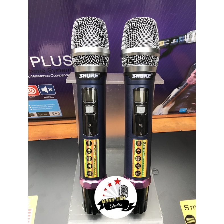 Micro Không Dây SHURE UGX 23 PLUS Cảm Biến Tự Ngắt, Dò Sóng Chỉnh Tần Số Hiện Đại. Dòng Karaoke Cao Cấp Quán Hát.