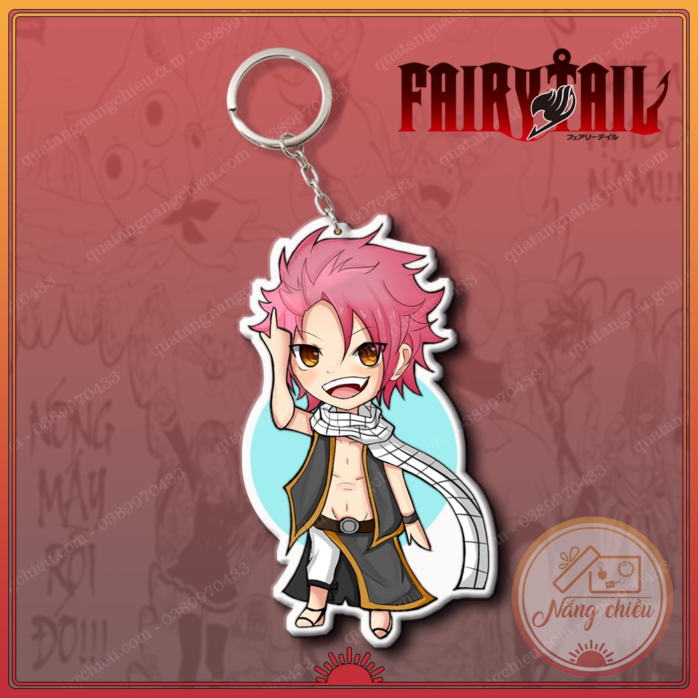 Móc Khóa Dày In Sắc Nét 2 Mặt Chibi Anime Hội Pháp Sư - Fairy Tail ☘️Quà Tặng Nắng Chiều☘️