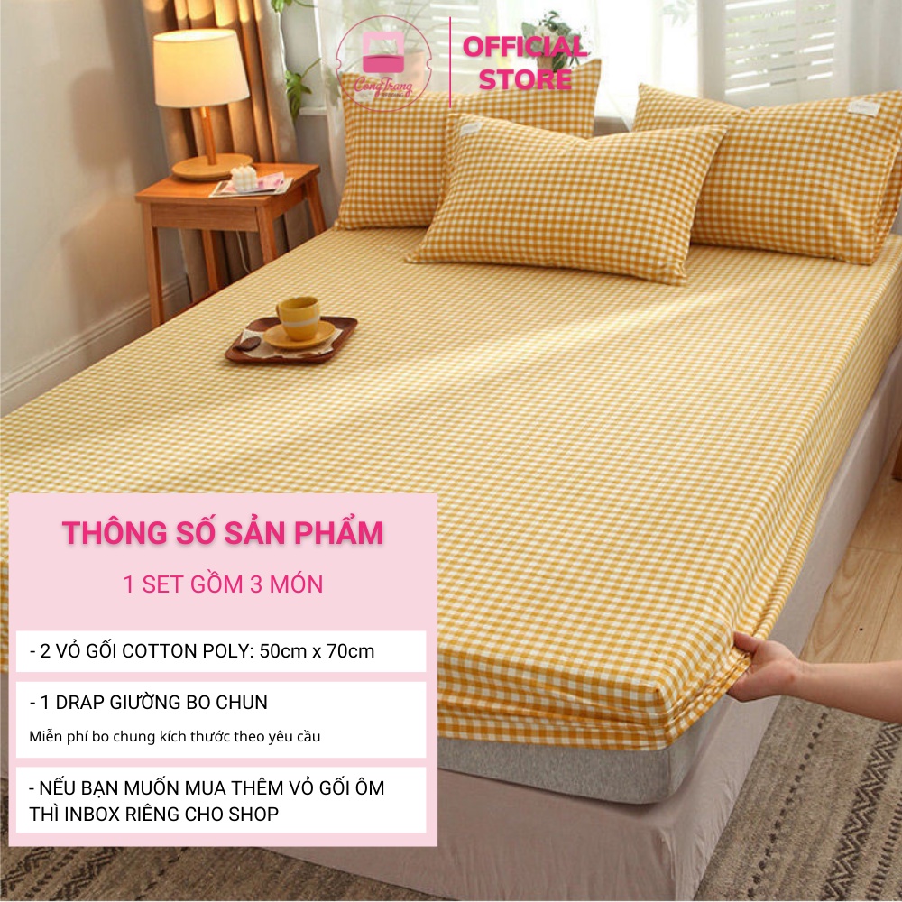 Ga Gối Cotton Tici Kẻ Mẫu Mới Nhất    -  Nhập Khẩu Không bai xù, Không phai màu