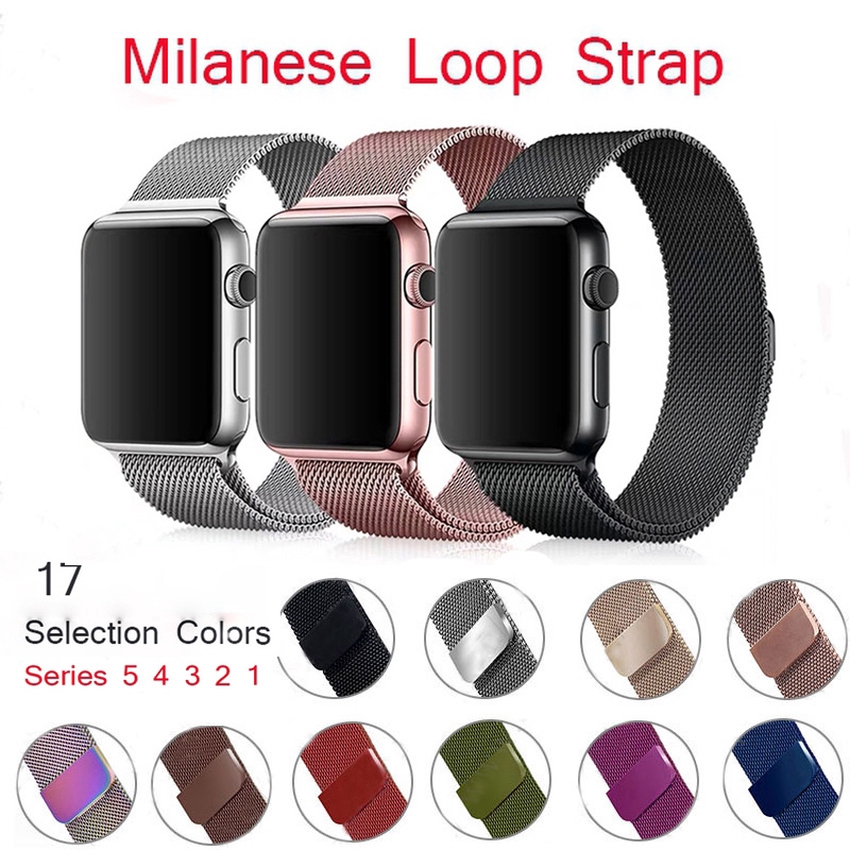 Dây Đeo Apple Watch Inox Milanese Thép Không Gỉ - Khoá Nam Châm Series 5/4/3/2/1