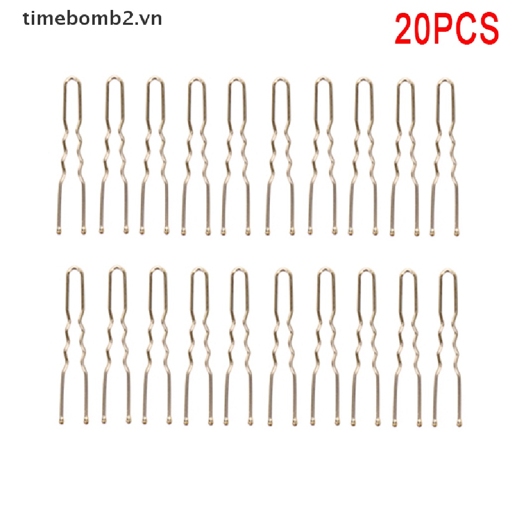 Set 20 Kẹp Tóc Kim Loại Hình Chữ U Thời Trang Cho Nữ