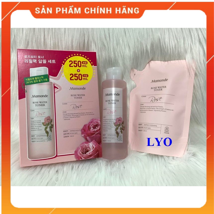 Set Nước hoa hồng Rose Water Toner mamonde