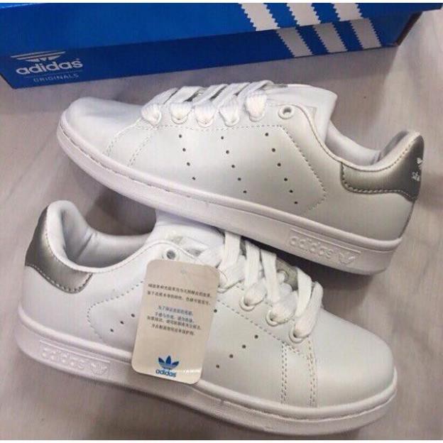 Xả Xả XẢ [Chính Hãng] Giày Adidas Stan Smith Trắng Gót Bạc - Hàng Đẹp . 2020 new HOT ✔️ ' 2021 L : . ^ ' . .