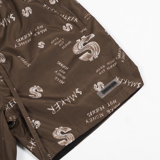 NYLON PRINT SHORT IN BROWN - [SMAKER]
