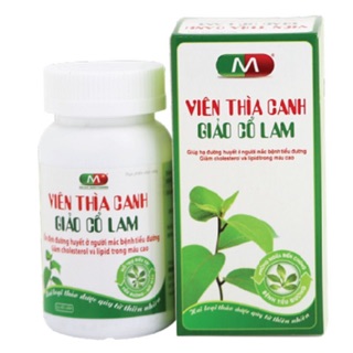 Viên uống VIÊN THÌA CANH GIẢO CỔ LAM giảm đường, giảm mỡ trong máu, cao huyết áp cho người mắc bệnh tiểu đường