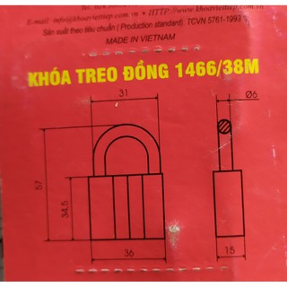 Khóa Việt Tiệp 4P model 1466/38M