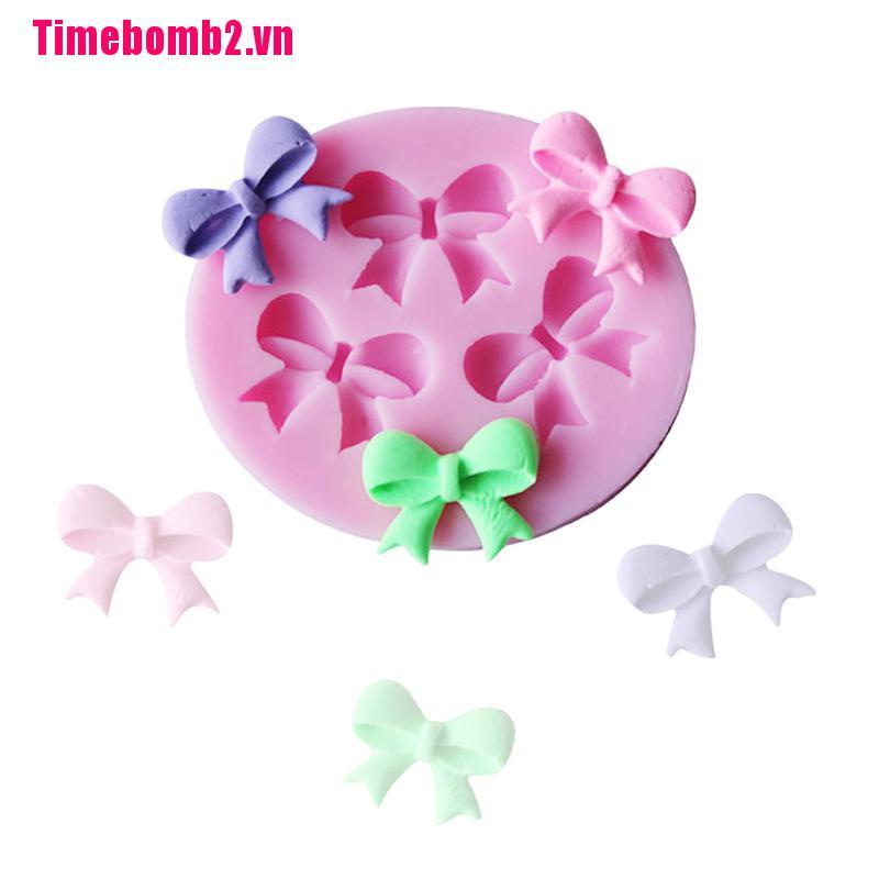 Khuôn Làm Bánh Chất Liệu Silicone Tự Làm Hình Nơ 3D