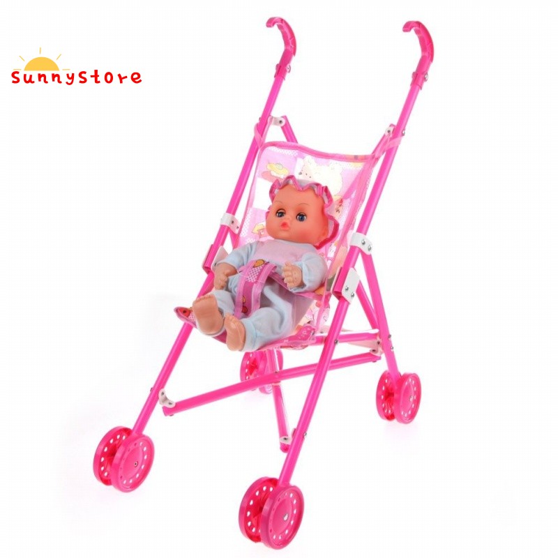 Xe đẩy búp bê đồ chơi dễ dàng gấp gọn