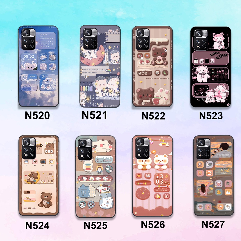 Ốp Xiaomi Redmi Note 11 pro 5g bản CHINA / Redmi Note 11 pro plus bộ hình gấu , thỏ hồng cute dễ thương giá rẻ siêu bền