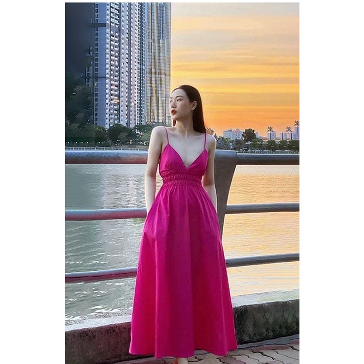 Zara Đầm Lụa Mỏng Dáng Rộng Co Giãn Tốt Có Thể Điều Chỉnh Cho Mùa Hè