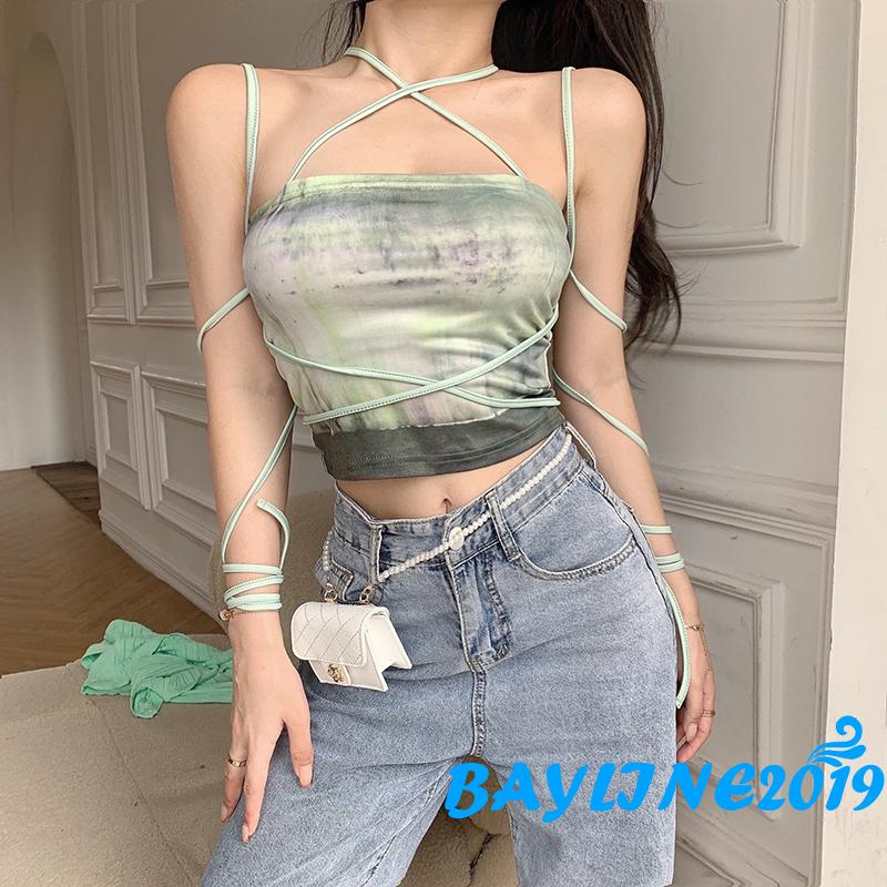 Áo Lửng Hai Dây Tuỳ Chỉnh Tạo Kiểu Quyến Rũ Dành Cho Nữ