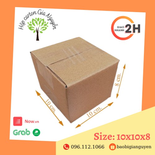 Combo 50 hộp carton đóng hàng cod 10x10x8 Gia Nguyễn