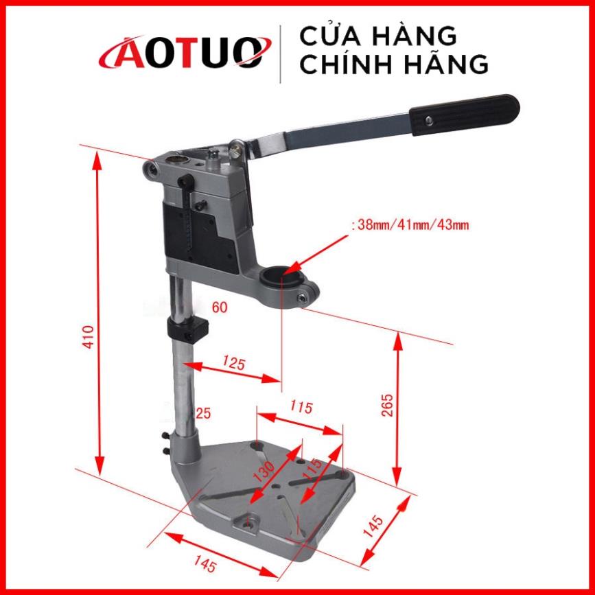 Khung gắn máy khoan kèm ê tô khung đế gắn khoan tay thành khoan bàn AOTUO