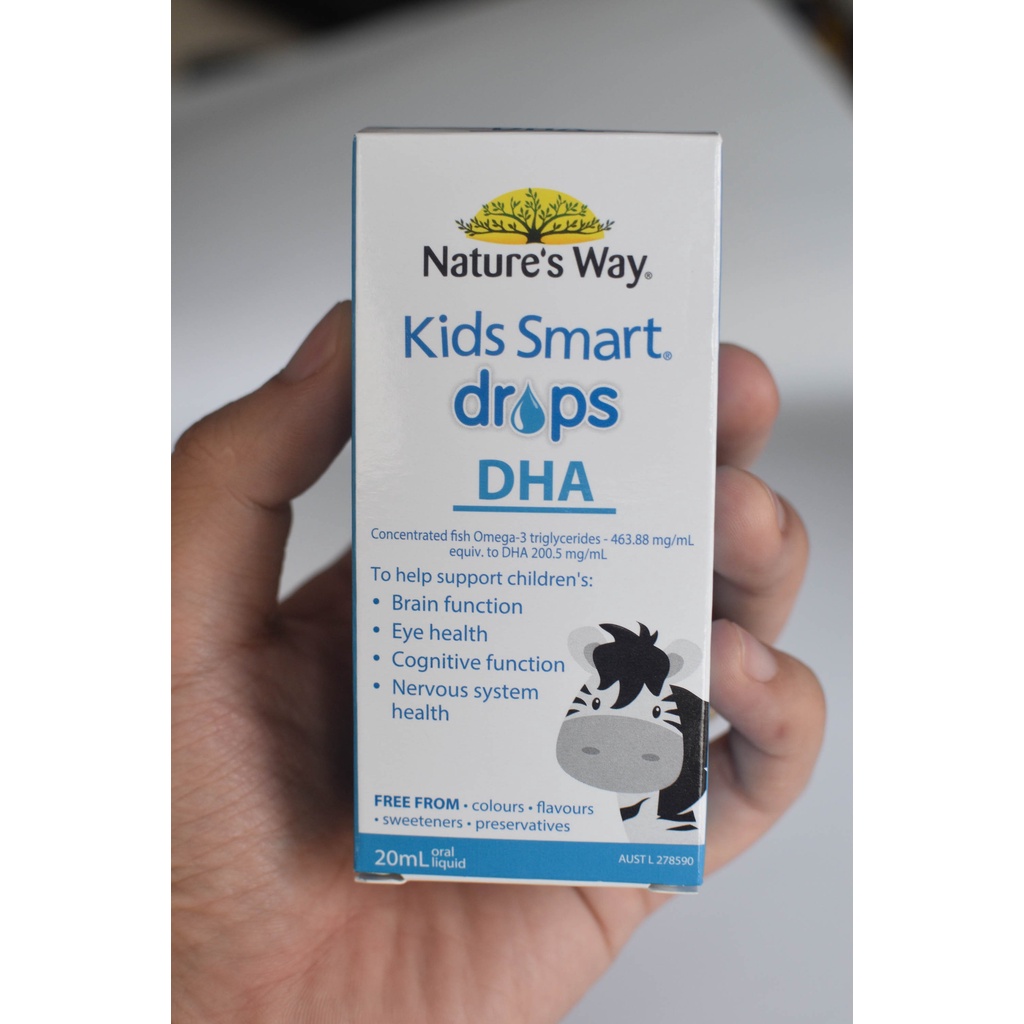 DHA Nature's Way Kids Smart Drops DHA Dạng Giọt Giúp Phát Triển Não Bộ Cho Bé 20ml