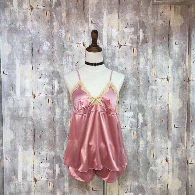 Bộ Ngủ nơ Viền  Ren Hàng  Siêu Cao Cấp