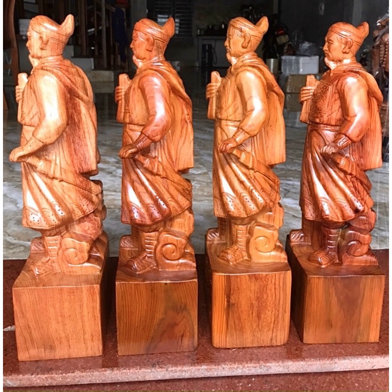 Tượng gỗ hương Hưng Đạo đại vương Trần Quốc Tuấn cao 20, cao 30, cao 40, cao 50, cao 60 . Trang trí phong thuỷ nội thất