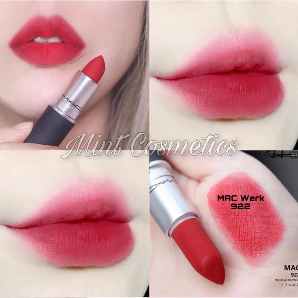 Son Mac Rettro Matte - Matte - Powder Kiss Lipstick, Hàng chính hãng Đủ Bill Bao Check 👄